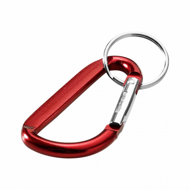 RAPIDE 4J - PORTE-CLES PUBLICITAIRE MOUSQUETON 'WALL RECYCLED' - rouge