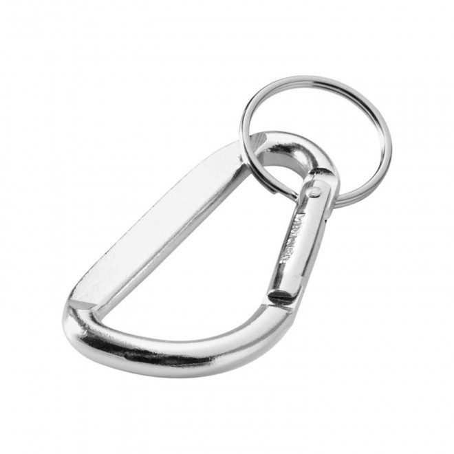 RAPIDE 4J - PORTE-CLES PUBLICITAIRE MOUSQUETON 'WALL RECYCLED' - argenté