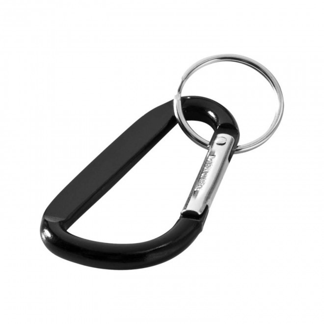 RAPIDE 4J - PORTE-CLES PUBLICITAIRE MOUSQUETON 'WALL RECYCLED' - noir