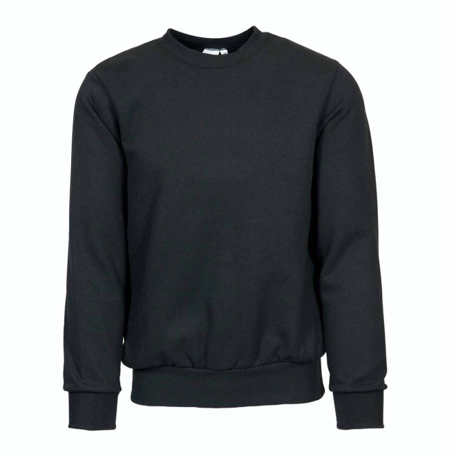 SWEAT-SHIRT PERSONNALISABLE COL ROND MIXTE 'RIMINI' - noir