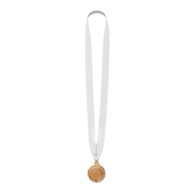 MEDAILLE PERSONNALISABLE EN FER BOMBEE 50 MM 'WIN RPET' - or vieilli