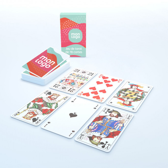 JEU DE TAROT 78 CARTES AVEC ETUI PUBLICITAIRE 'NIKKA  - blanc