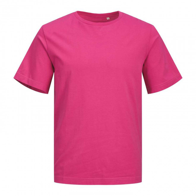 TEE-SHIRT MIXTE PERSONNALISABLE 'JACKTO' - rose
