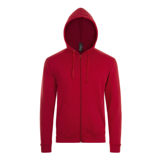SWEAT ZIPPÉ PERSONNALISÉ À CAPUCHE MIXTE 'STONE' 260 GR/M² - rouge