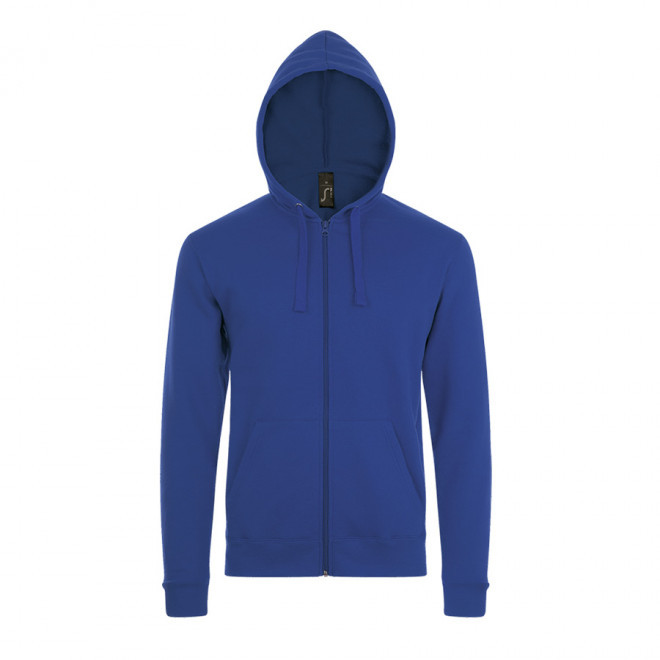 SWEAT ZIPPÉ PERSONNALISÉ À CAPUCHE MIXTE 'STONE' 260 GR/M² - bleu royal