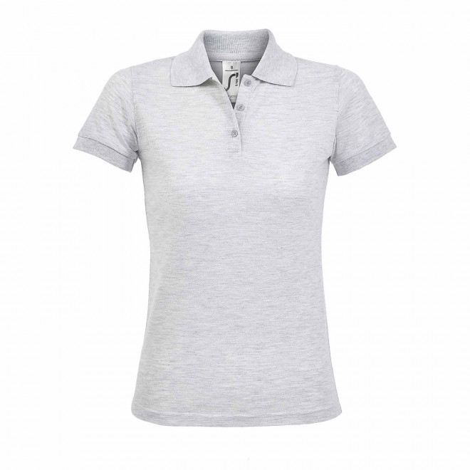 POLO PERSONNALISABLE FEMME 'PRIME' - blanc chiné