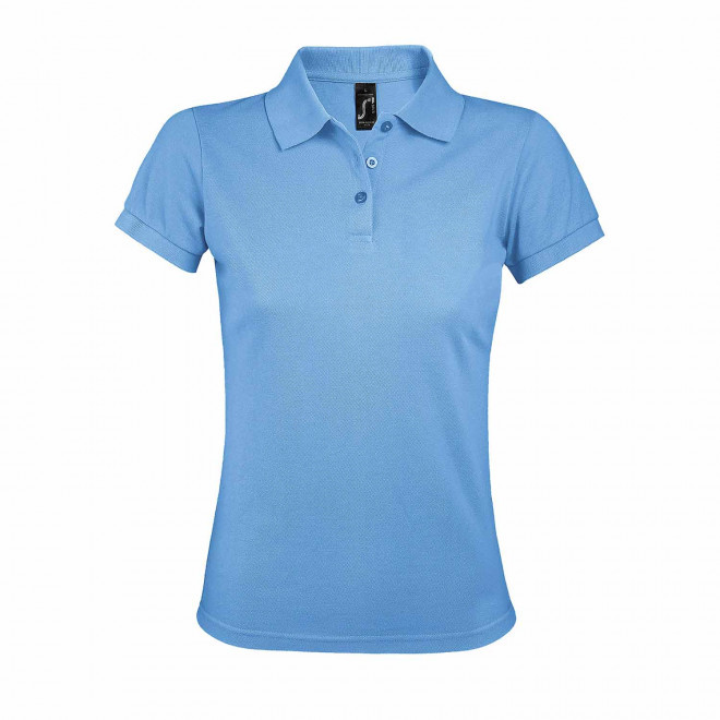 POLO PERSONNALISABLE FEMME 'PRIME' - bleu ciel