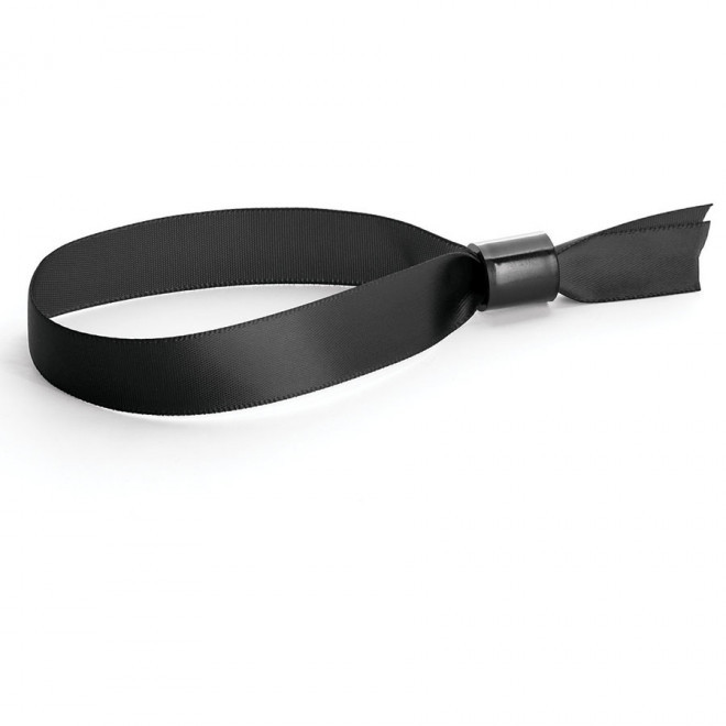 BRACELET EN SATIN PUBLICITAIRE  'ANIMÉ' - noir