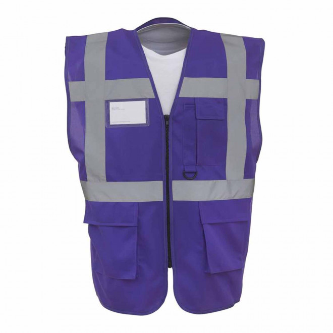 GILET SECURITE PERSONNALISABLE 'BERLIN RPET' - violet