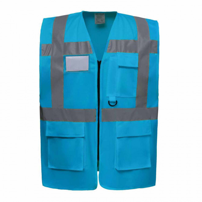 GILET SECURITE PERSONNALISABLE 'BERLIN RPET' - bleu saphir