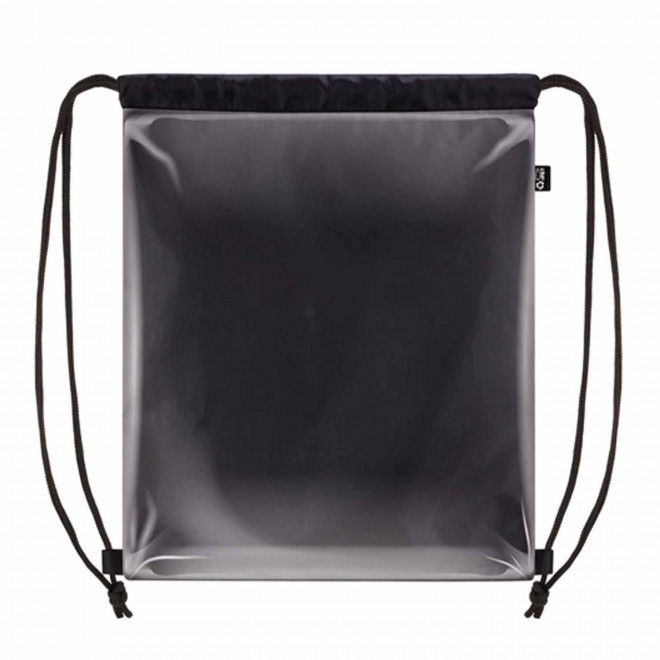 SAC A DOS PERSONNALISABLE TRANSPARENT EN RPET 'SWIFTI' - noir/transparent
