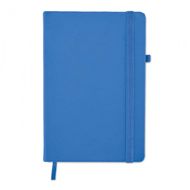 CARNET PUBLICITAIRE A5 EN PLASTIQUE RECYCLÉ 'LUGGATE PLUS' - bleu royal