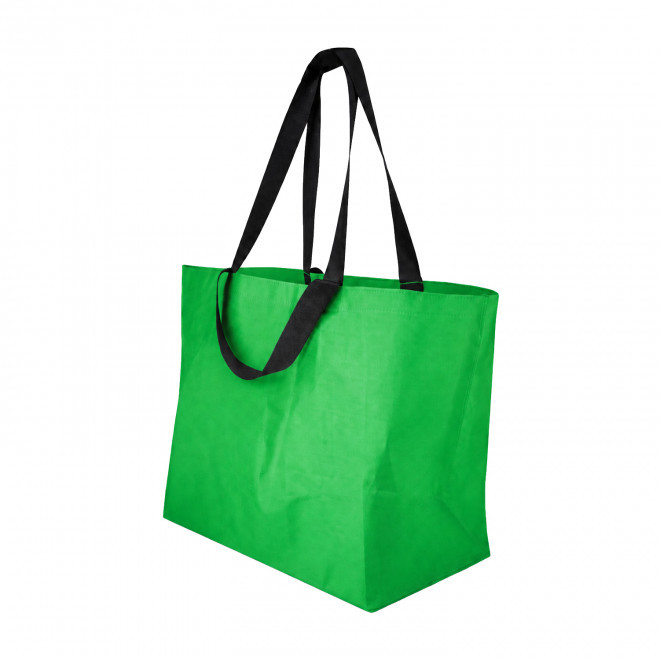 SAC SHOPPING DOUBLE ANSE LAMINE PERSONNALISABLE 'PESCARO' - vert