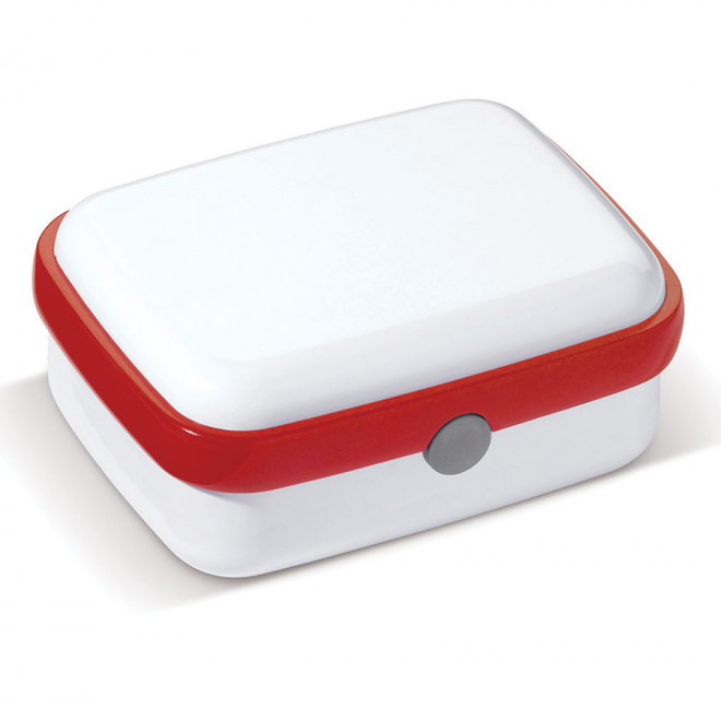 LUNCH BOX PERSONNALISÉE 'GOUTIS' - blanc/rouge