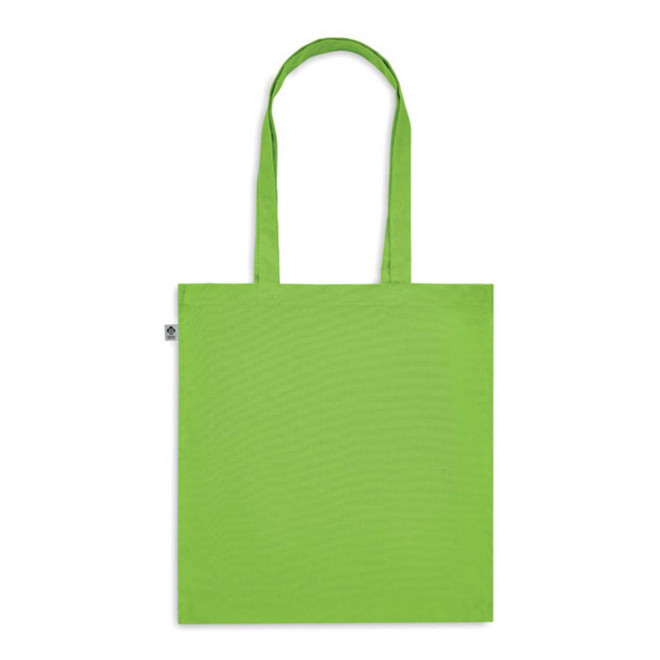 SAC SHOPPING PERSONNALISABLE SOUFFLET COTON BIO 'FABIO 220' - vert citron