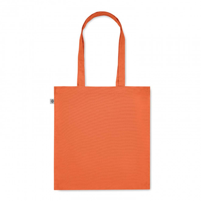 SAC SHOPPING PERSONNALISABLE SOUFFLET COTON BIO 'FABIO 220' - orange