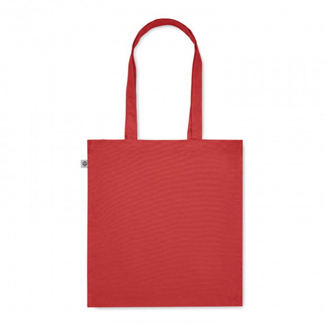 SAC SHOPPING PERSONNALISABLE SOUFFLET COTON BIO 'FABIO 220' - rouge
