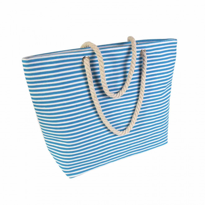 SAC DE PLAGE PERSONNALISABLE FERMETURE ZIPPEE 'GOYAVE' - bleu ciel