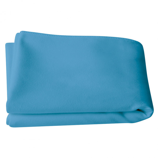 DRAP DE BAIN MICROFIBRE PERSONNALISABLE 100X150 CM 'POLLY' - bleu ciel