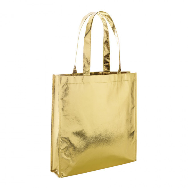 SAC SHOPPING BRILLANT SOUFFLET 'GLITTER' - doré