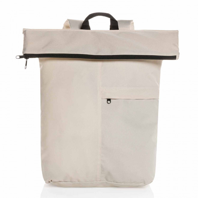 SAC A DOS PERSONNALISABLE PLIABLE EN RPET 'HARDINE BACK' - blanc casse