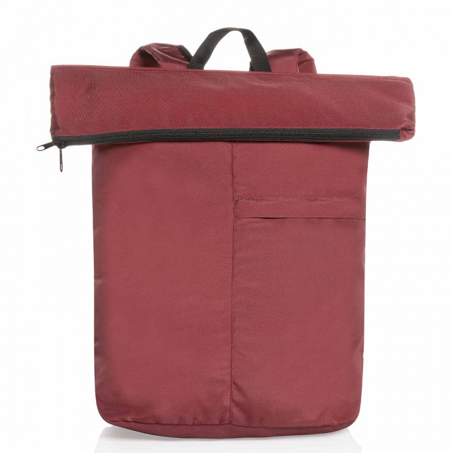 SAC A DOS PERSONNALISABLE PLIABLE EN RPET 'HARDINE BACK' - rouge