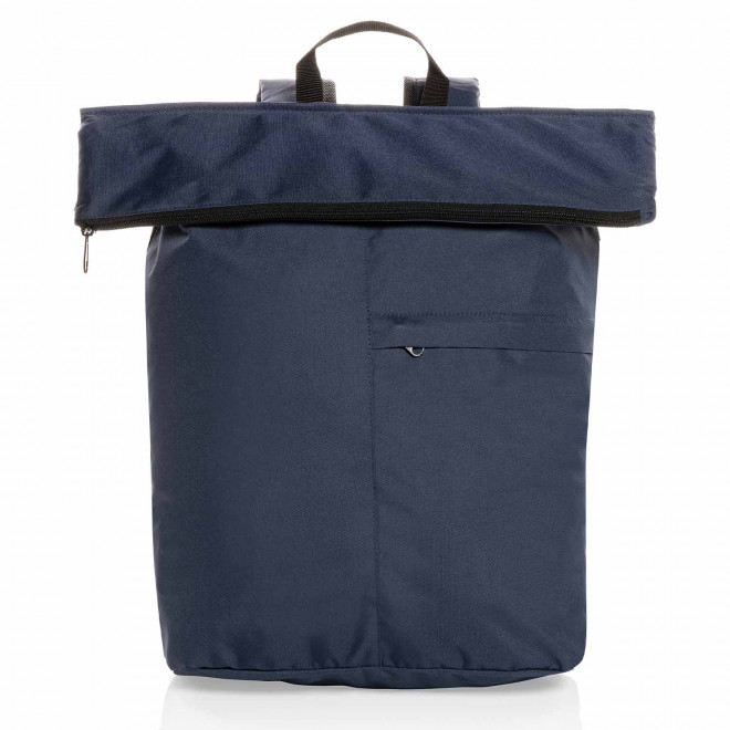 SAC A DOS PERSONNALISABLE PLIABLE EN RPET 'HARDINE BACK' - bleu marine