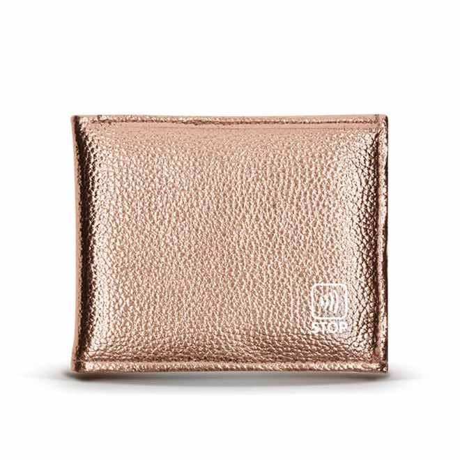 PORTE MONNAIE PERSONNALISABLE ANTI RFID 'GLOSSY POCKET' - rose