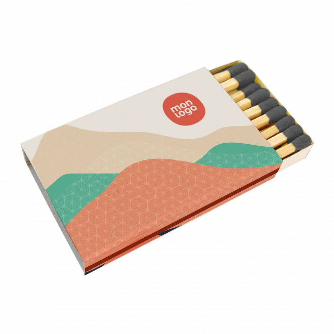 BOITE D ALLUMETTES PERSONNALISABLE 'ETNA 20' - tête noire