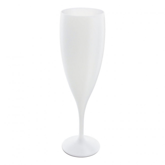 RAPIDE 4J - FLÛTE À CHAMPAGNE PERSONNALISÉE EN TRITAN® 'CUP CHAMPAGNE 14 CL' FABRICATION FRANÇAISE - blanc opaque