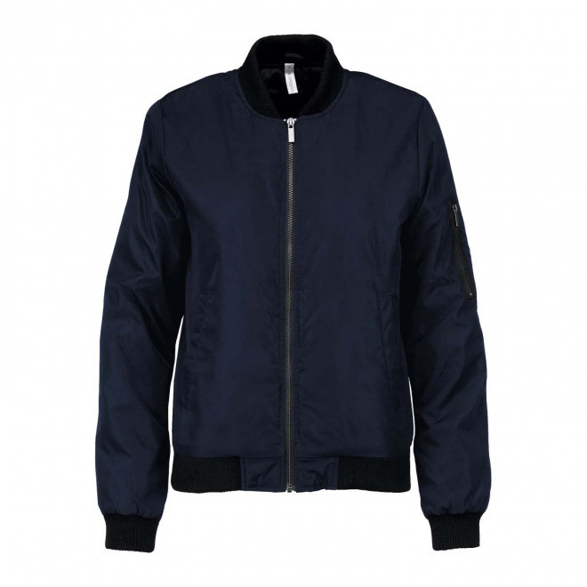 VESTE BOMBER FEMME PERSONNALISABLE 'JET STREAM' - bleu marine