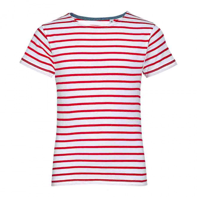 TEE-SHIRT MARINIERE 'MILES KIDS' - blanc/rouge