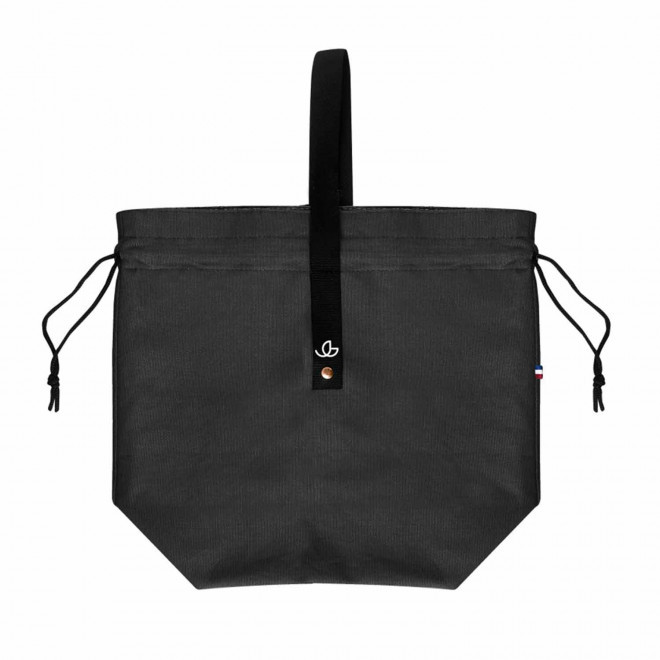 SAC COTON PERSONNALISABLE DEJEUNER MIF 150 GR/M² 'MAEL' - noir