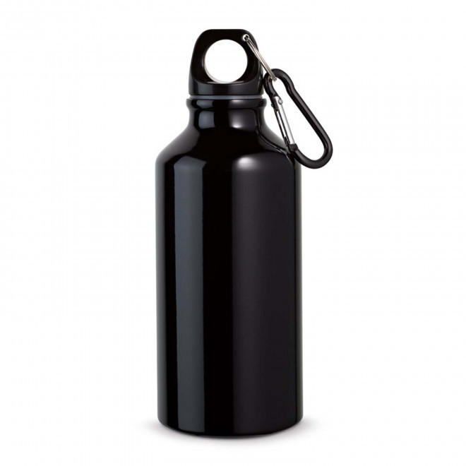 GOURDE PERSONNALISABLE EN MÉTAL 400 ML 'EVEREST' - noir