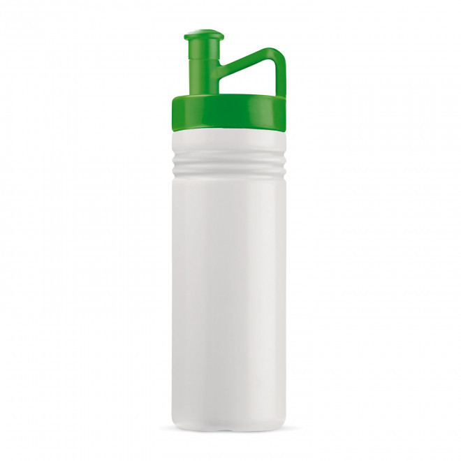 GOURDE DE SPORT PERSONNALISABLE 500ML OPAQUE BLANC 'GYM' - blanc/vert