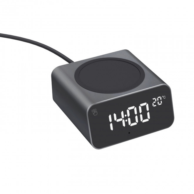 CHARGEUR INDUCTION PERSONNALISABLE 15W 'REDDI CHARGE' - gris anthracite