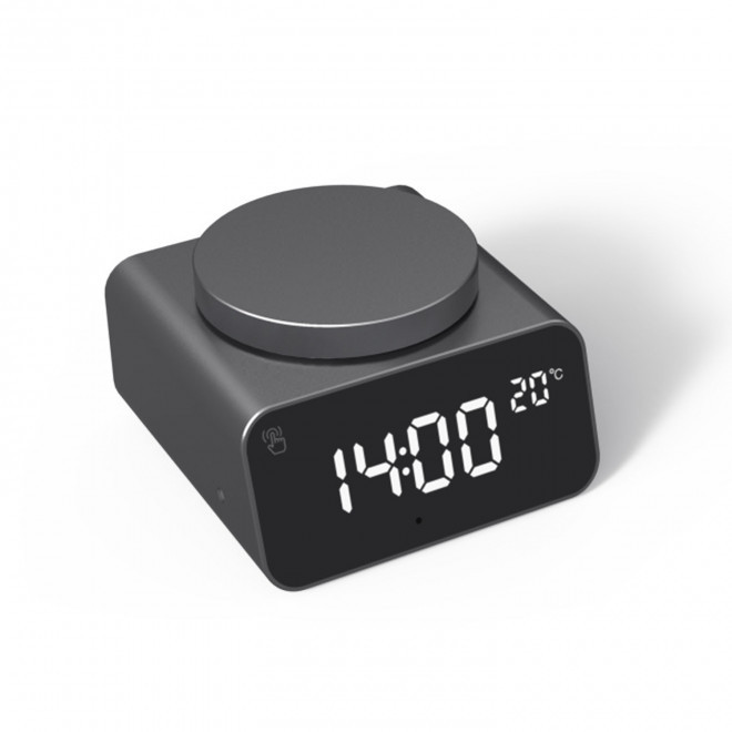 REVEIL PERSONNALISABLE BLUETOOTH® RECYCLE 'REDDI ALARM' - gris anthracite