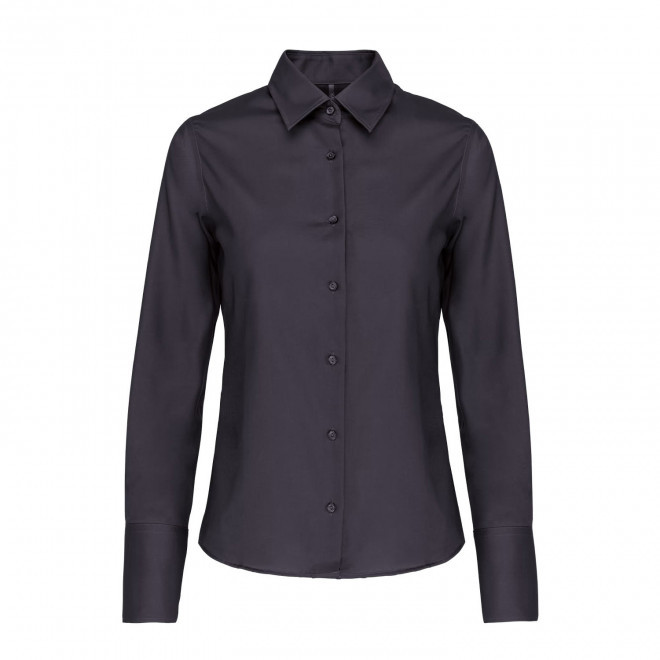 CHEMISE FEMME PERSONNALISABLE SANS REPASSAGE 'IMPEC' - gris foncé