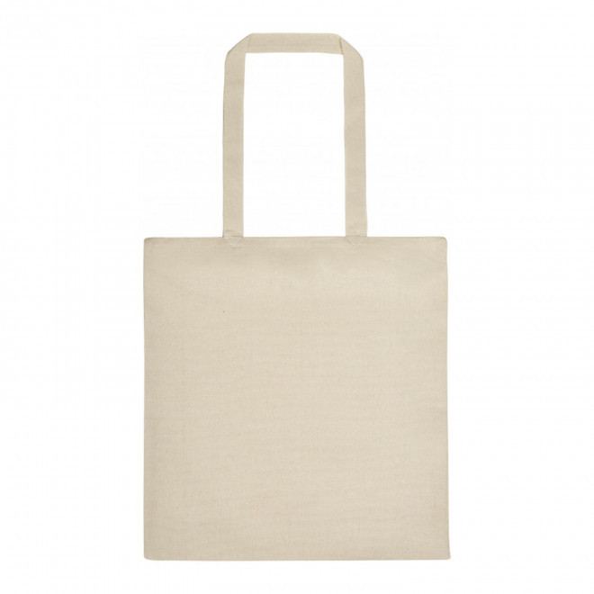 SAC SHOPPING PERSONNALISABLE ZIPPE SOUFFLET 220 GR 'FABIA' - naturel