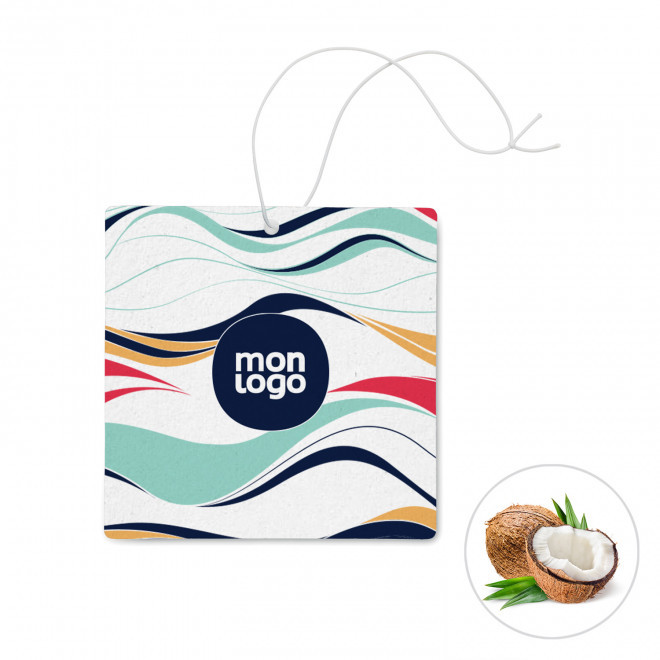 DESODORISANT VOITURE 'KENDO CARRE' - noix de coco