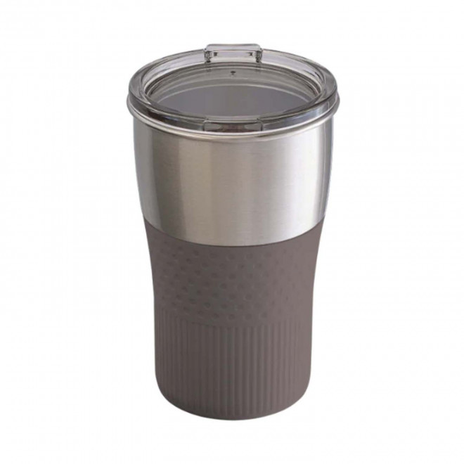 MUG PERSONNALISABLE EN ACIER RECYCLE 'CORPA' - marron