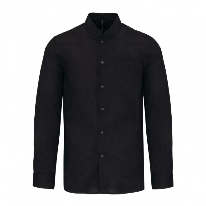 CHEMISE HOMME MAO PERSONNALISABLE 'MAO COLAR' - noir