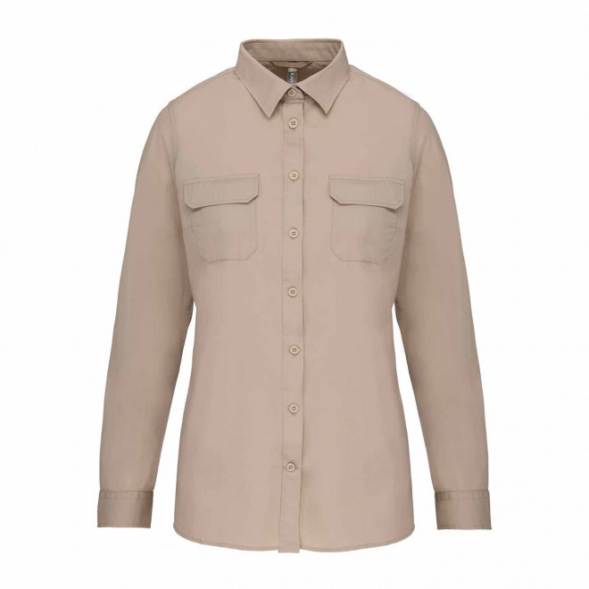 CHEMISE FEMME RETROUSSABLE PERSONNALISABLE 'EXPLORER ROLL' - beige