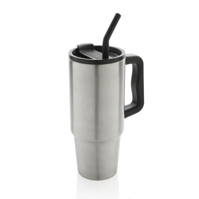 MUG ISOTHERME PERSONNALISABLE 900ML 'TENDENZI INOX' - argenté
