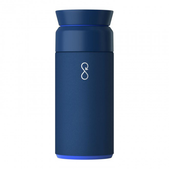 BOUTEILLE ISOTHERME 350 ML PERSONNALISABLE 'OCEAN BLUE' - bleu océan