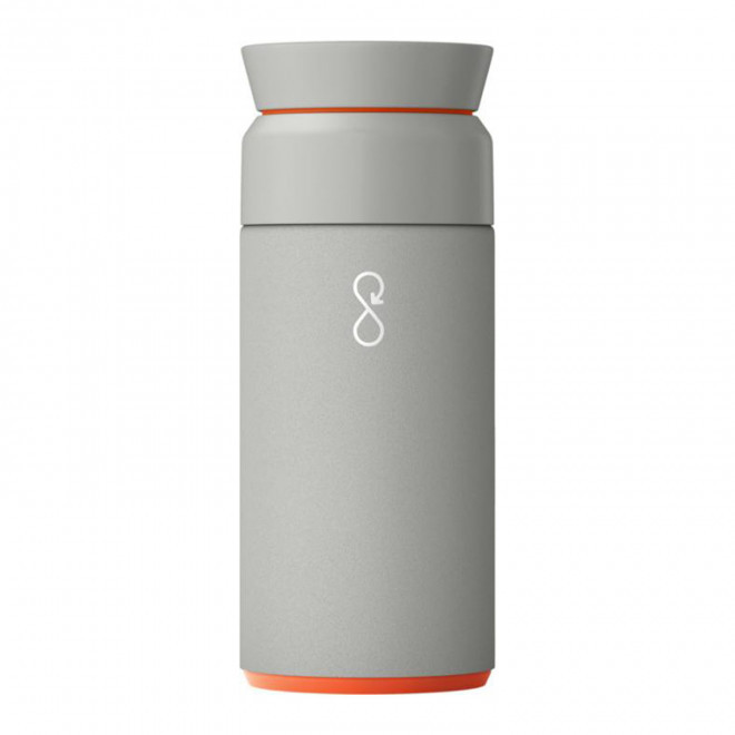 BOUTEILLE ISOTHERME 350 ML PERSONNALISABLE 'OCEAN BLUE' - gris