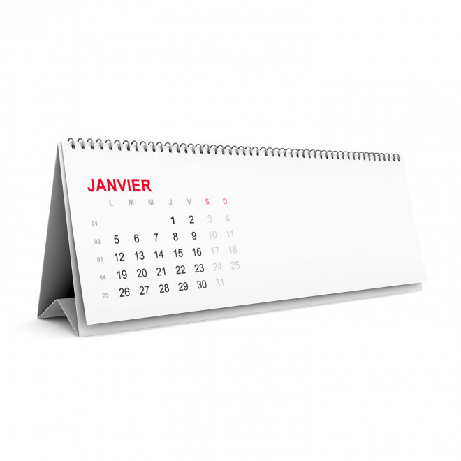 CALENDRIER CHEVALET PERSONNALISABLE 'EASEL' - rouge