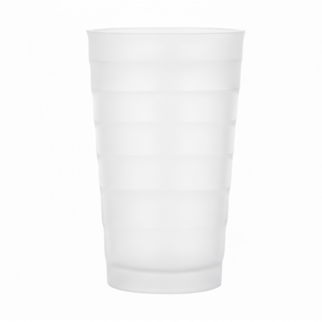GOBELET 30 CL QUADRI PERSONNALISABLE 'CUP FACETTES' - transparent