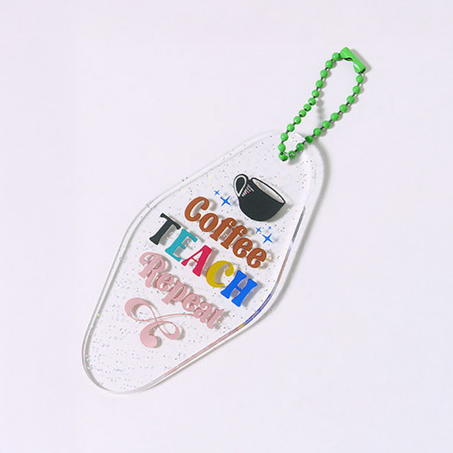 PORTE CLE PUBLICITAIRE MOTEL ACRYLIQUE 'SYDNEY CLEAR' - Mix and Match