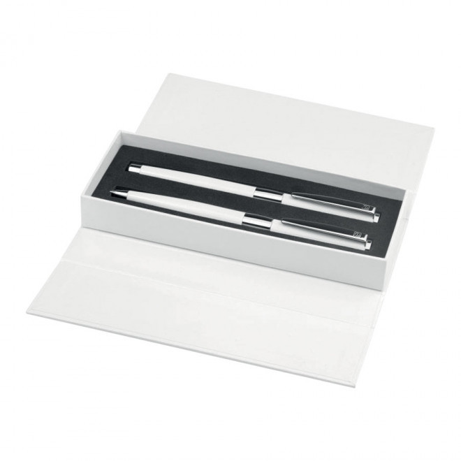 PARURE PUBLICITAIRE STYLO À BILLE ET ROLLER 'IMAGE' SENATOR® - blanc
